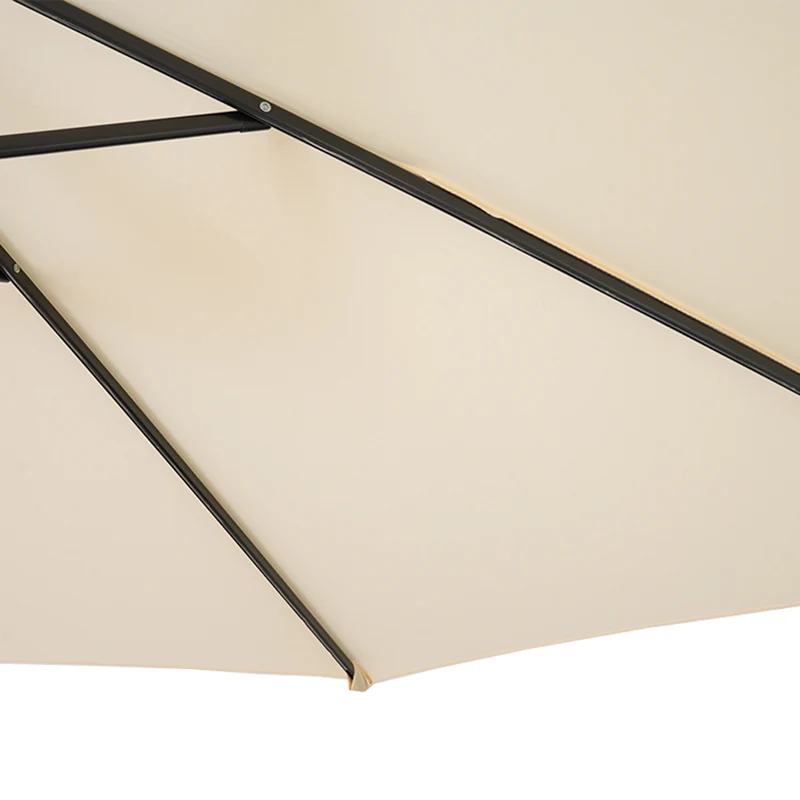 Parasol Banane à Mât Déporté 3 m & Pied Carré - Crème
