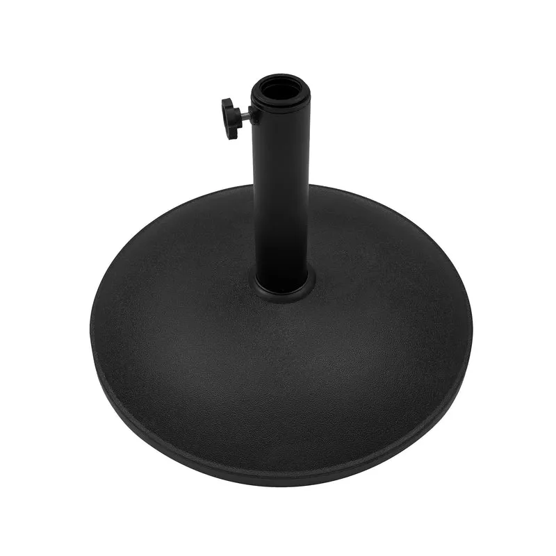 Parasol Inclinable à LED 2,7 m & Socle en Béton - Vert