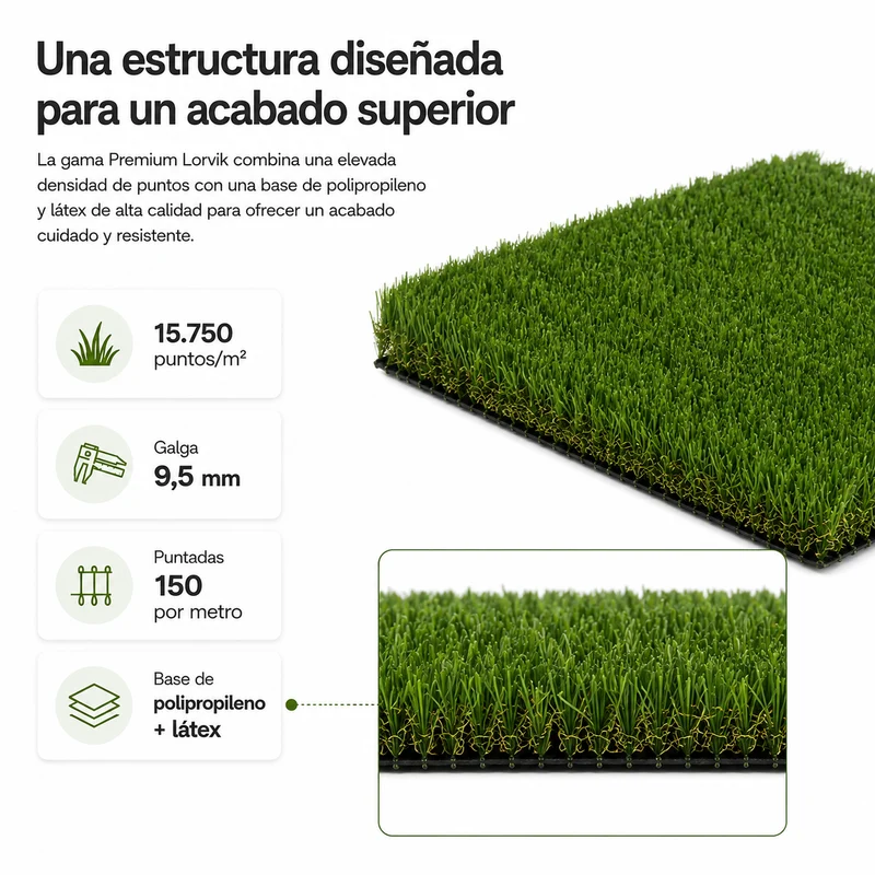 Rollo Césped Artificial Premium 20 mm
