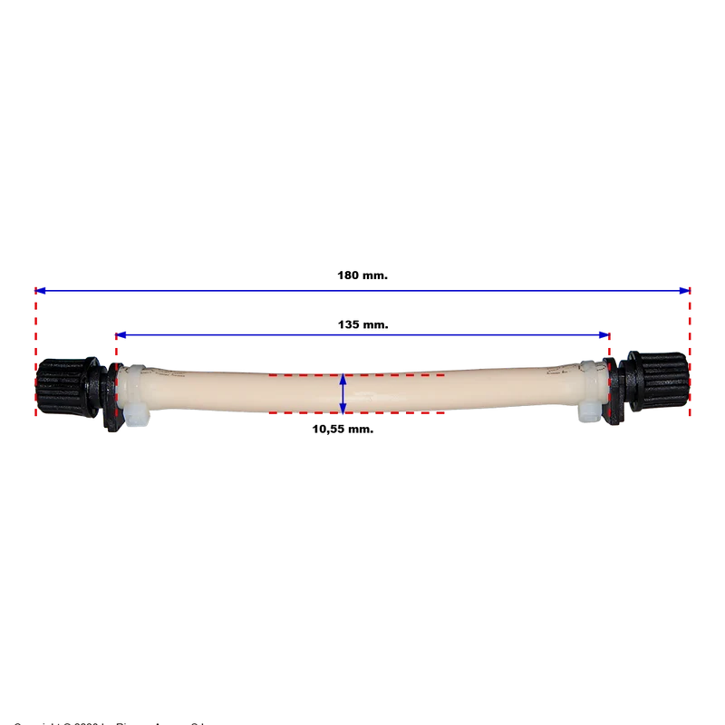 Tubo peristáltico IDEGIS R-030-02 para bombas dosificadoras BR, BE, PE y PR