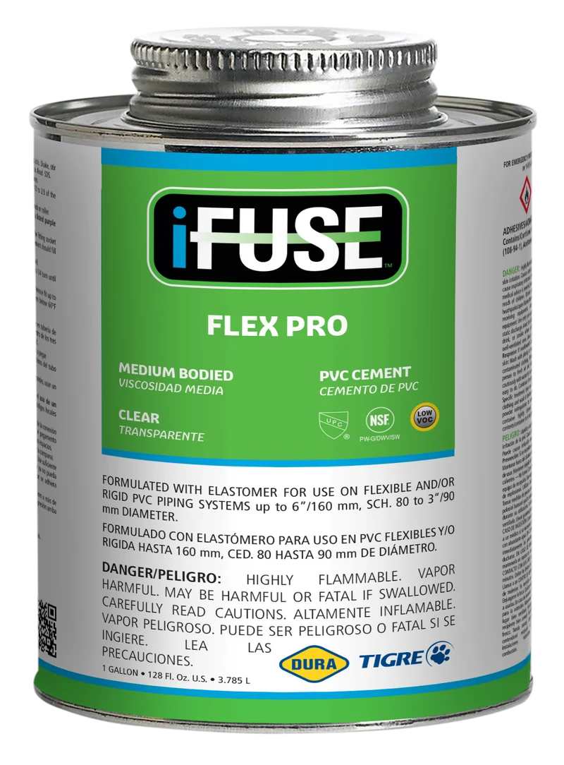 Colle Plomberie Dura IFUSE Clear Flex Pro IFQP160 – Ciment PVC 1/4 Pint