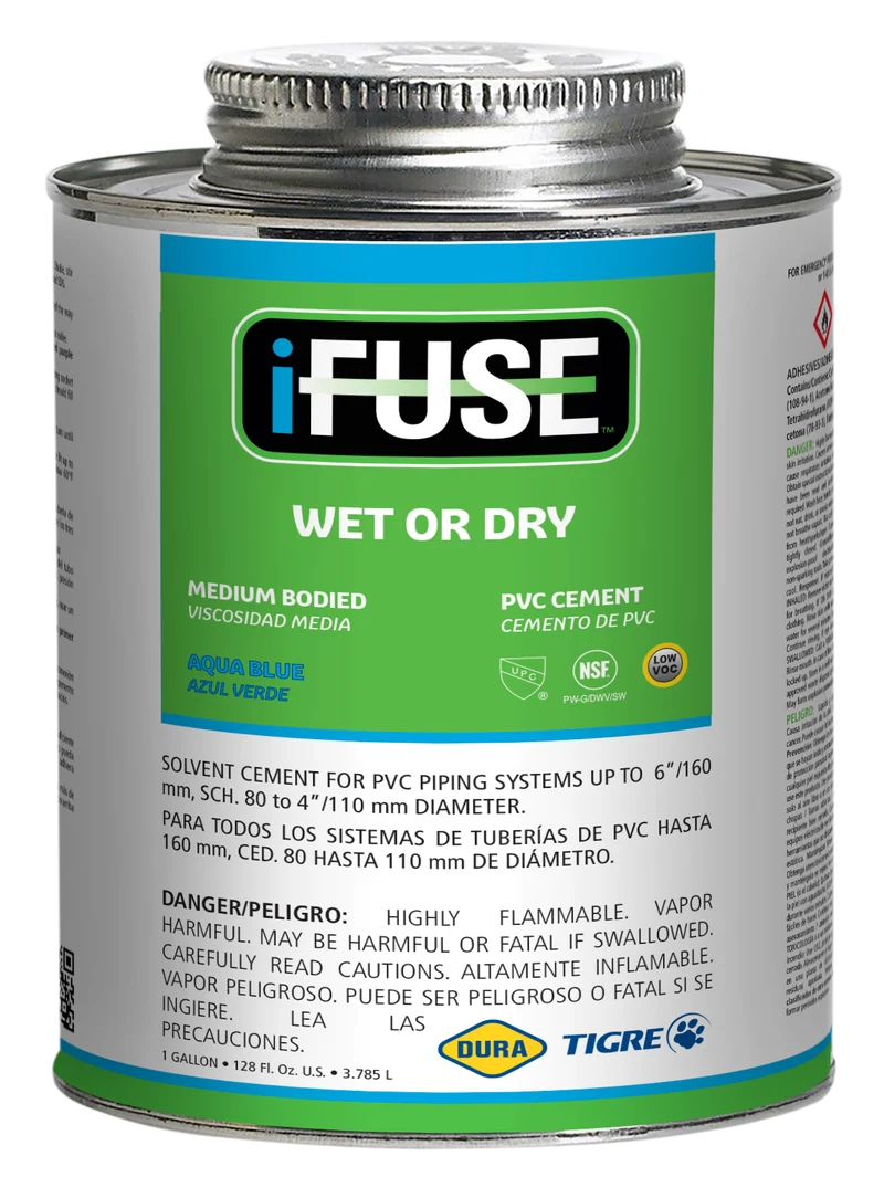 Colle Plomberie Dura IFUSE Wet or Dry IFQP130 – Ciment PVC 1/4 Pint