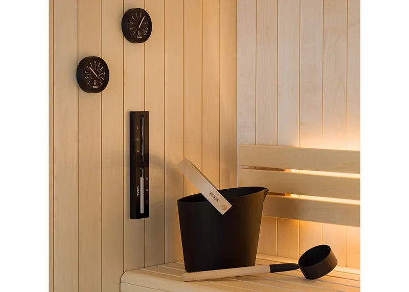 Thermomètre de Sauna Tylö Brilliant – Aluminium Noir Mat