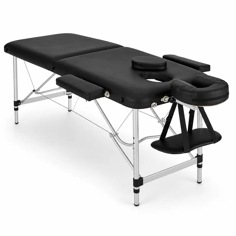 Camilla De Masaje Plegable 60 cm Altura Regulable Reposacabezas Nix Spa