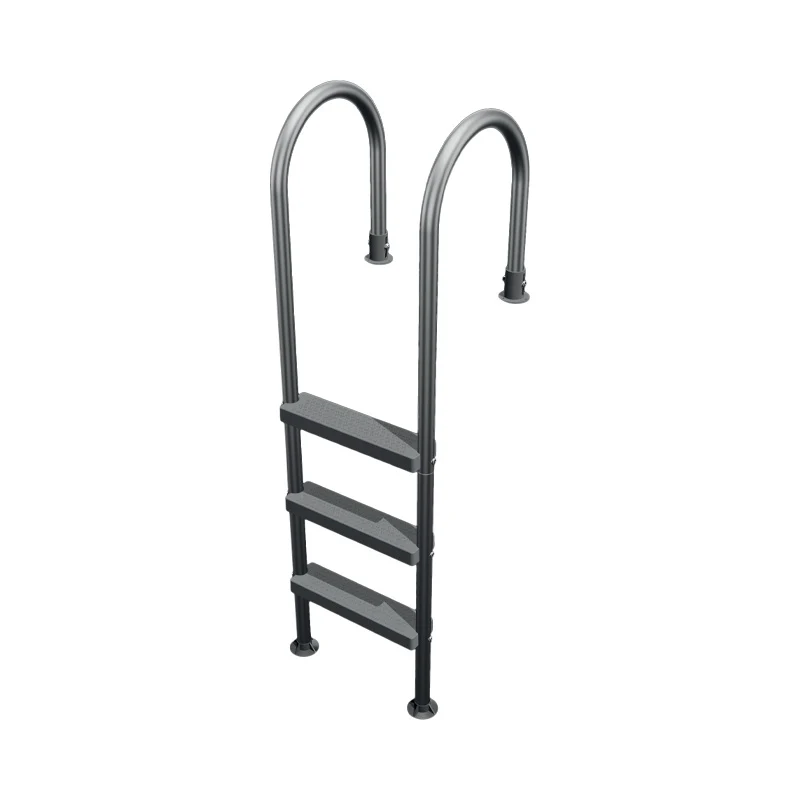 Échelle Premium en acier inoxydable pour piscine hors terre – Trident Grise