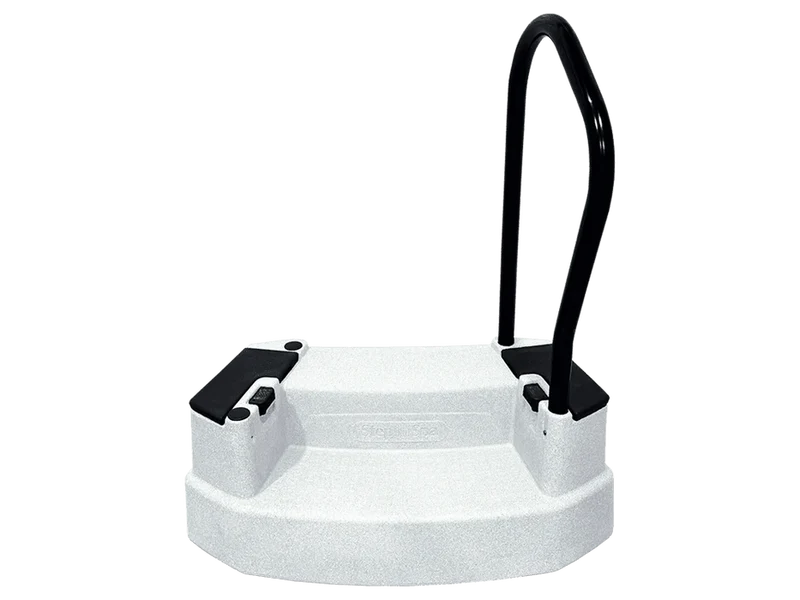 Marche pour spa Step-In-Spa avec rampe et éclairage LED – Blanc