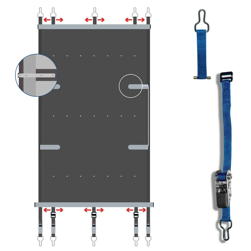 Bâche à barres Access 580 g/m² piscine | Sécurité & protection