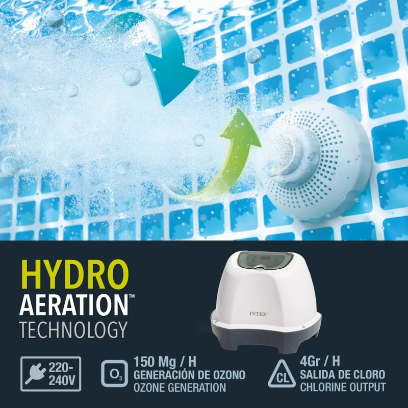 Intex Krystal Clear Sistema Cloración Salina 4 g/h QS400