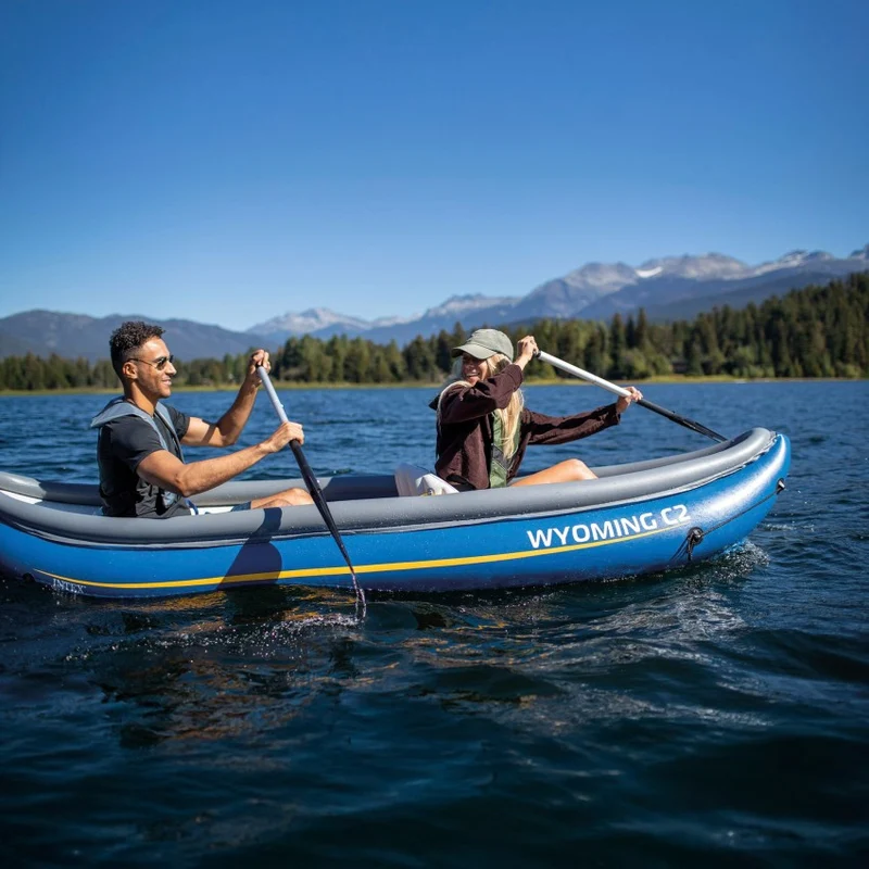 Intex Wyoming C2 Canoa Hinchable 2 Plazas con Remos
