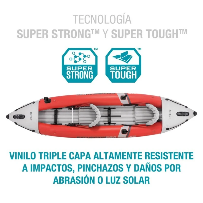 Intex Excursion Pro Kayak Hinchable 2 Plazas 384x94x46cm