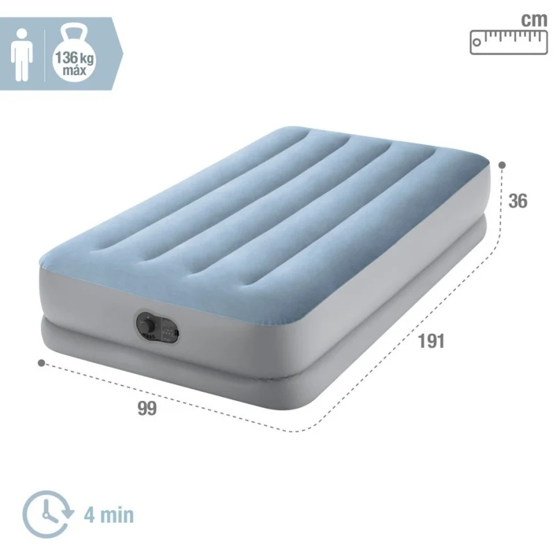 Intex Dura-Beam Plus Mid-Rise Comfort Colchón Hinchable Individual 99x191cm