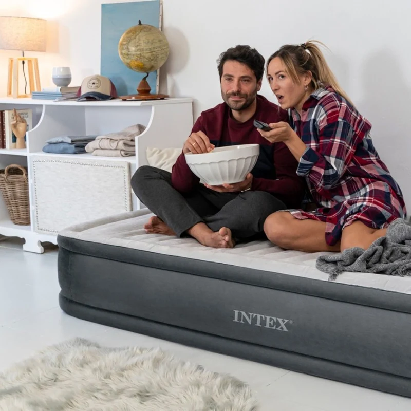 Intex Deluxe Comfort-Plush Elevated Colchón Hinchable Individual 99x191x46cm