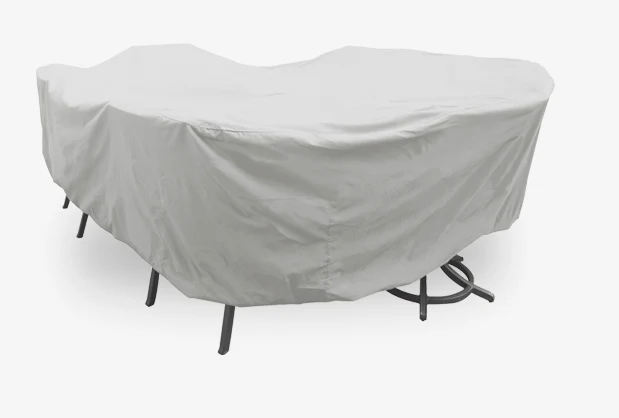 Treasure Garden PFC596 — Housse Large pour table ovale/rectangulaire avec chaises (gris pâle)