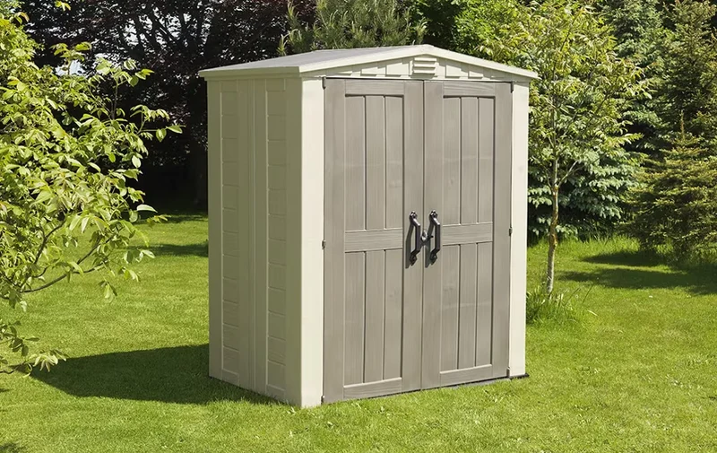 Keter - Caseta de exterior Factor 6x3 marrón/beige
