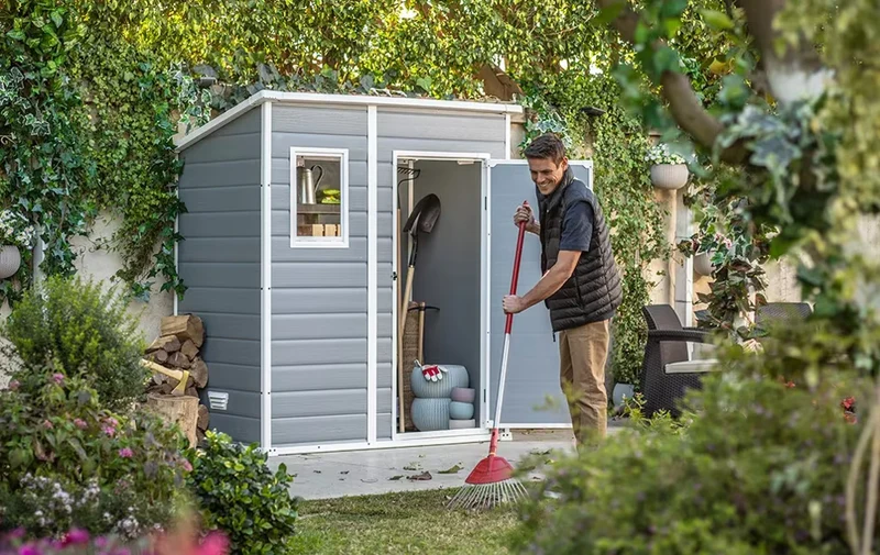 Keter - Caseta de exterior Manor Pent 6x4 gris