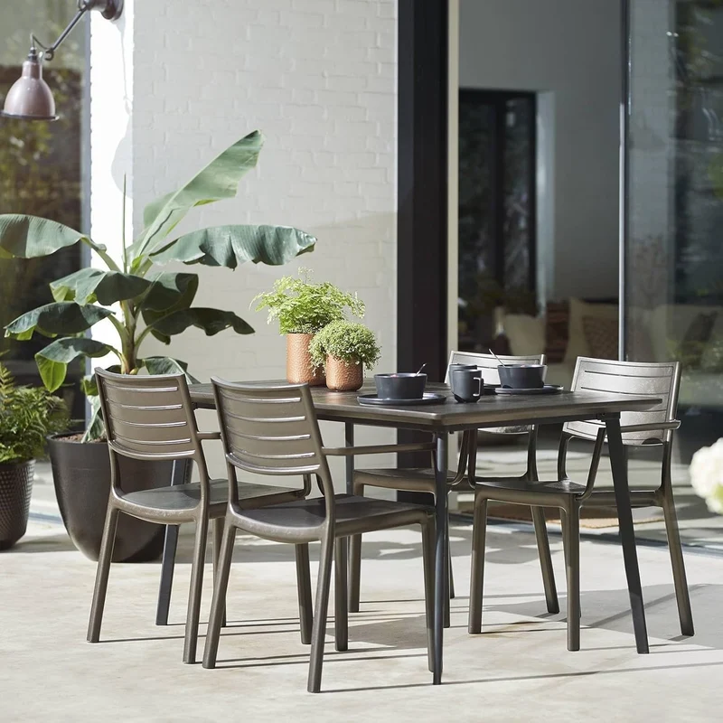 Keter - Silla de exterior Metaline metal
