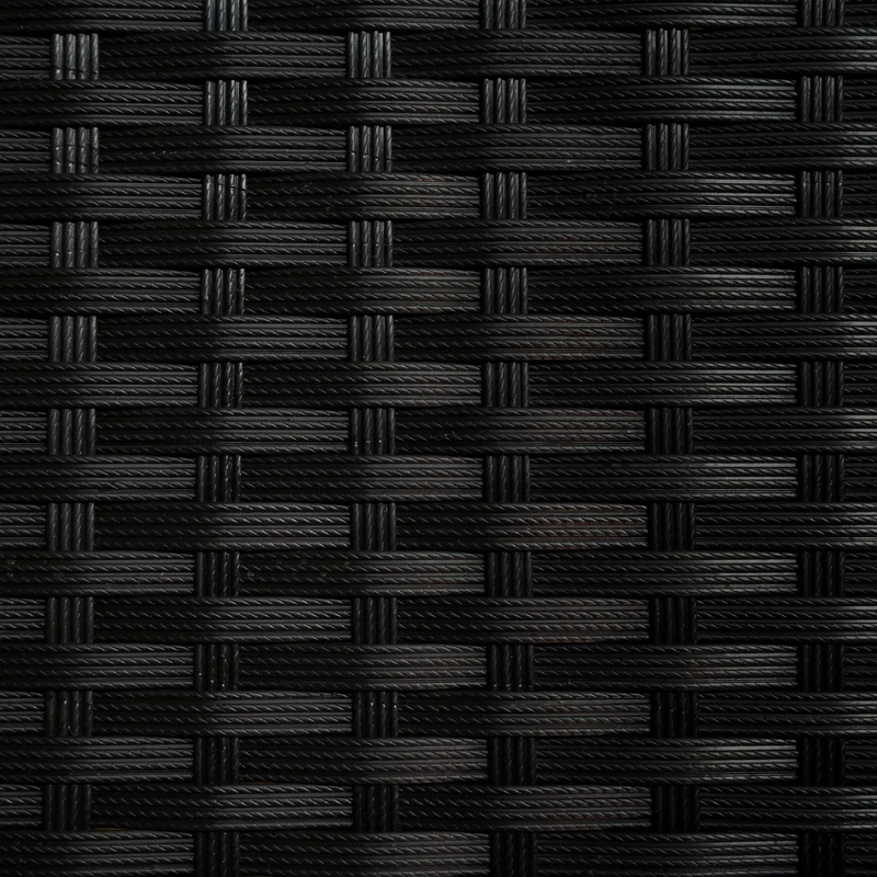 Salon de Jardin 9 personnes & Coffre de Rangement en Rotin – Noir