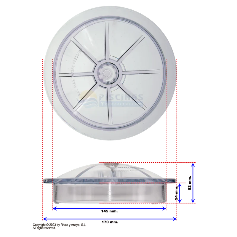 Tapa prefiltro + junta Hayward K-Flo, K-Flo VSTD y KSX Pro – RPUM0002.10R