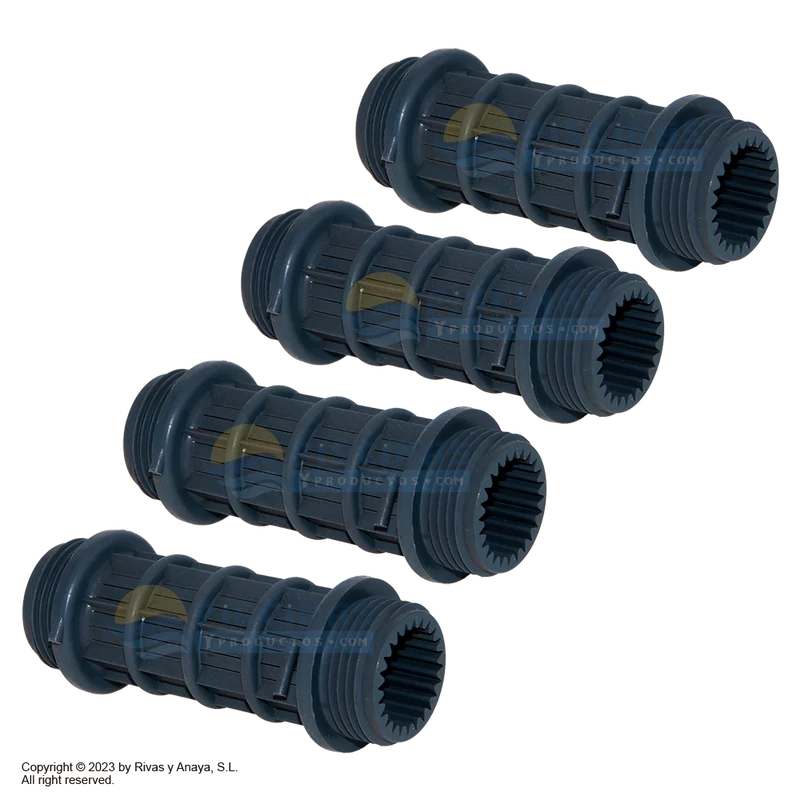 Brazo colector alargo 1" - 100 mm. AstralPool. Kit 4 uds.