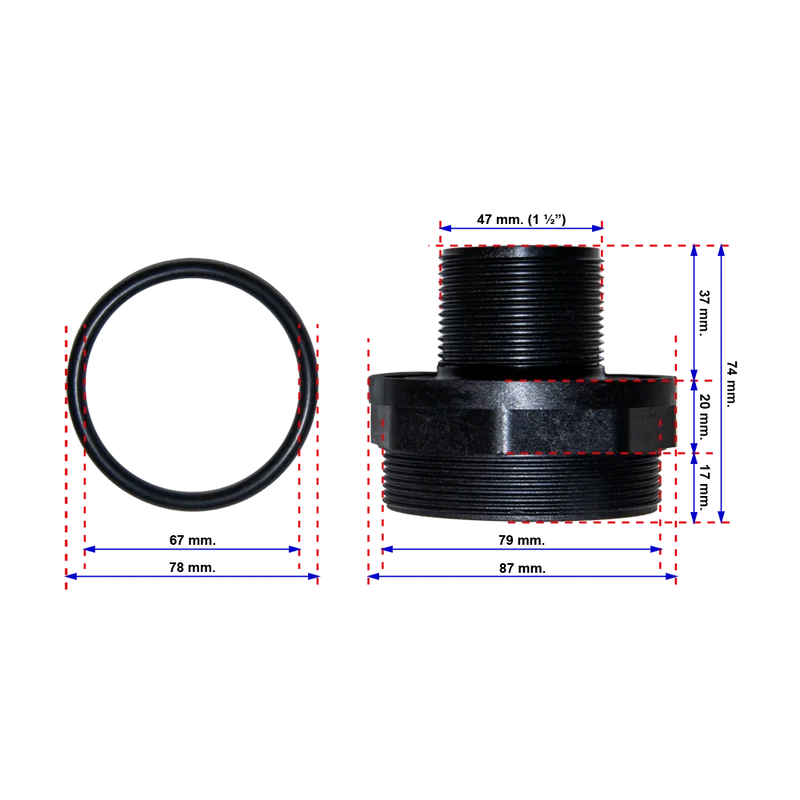 Kit Racord Enlace 1 ½" Hayward.