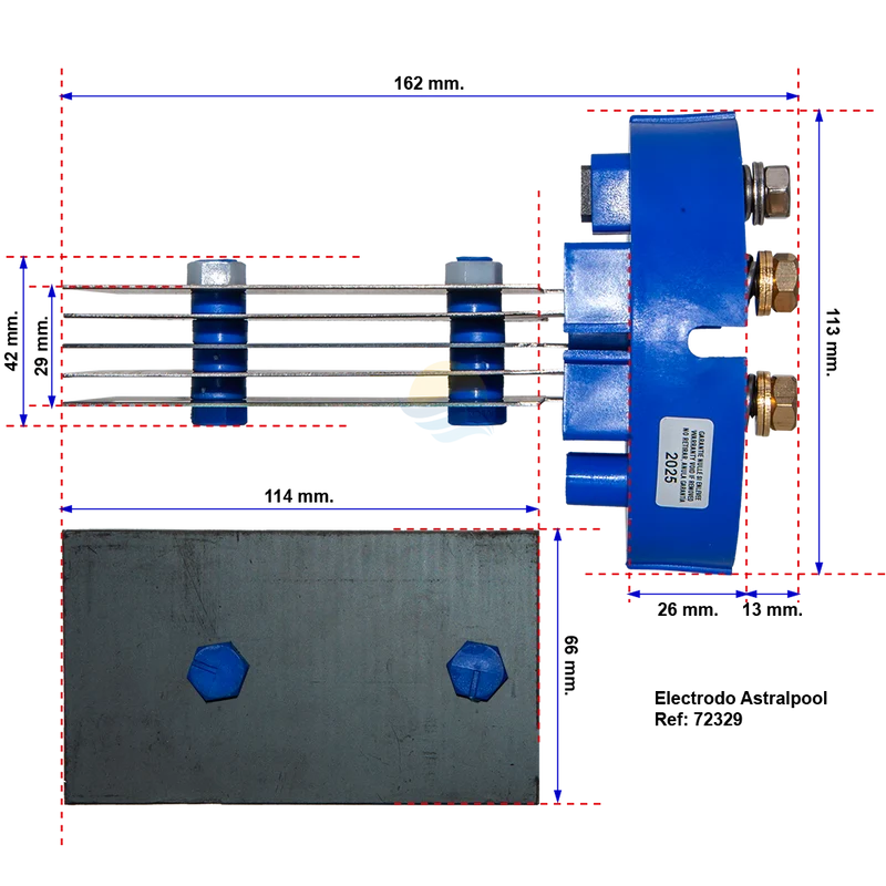 Electrodo célula DT12 Tecno