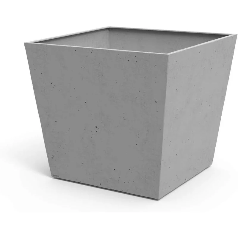 Keter - Maceta de jardín betón cuadrada efecto hormigón 48 cm gris