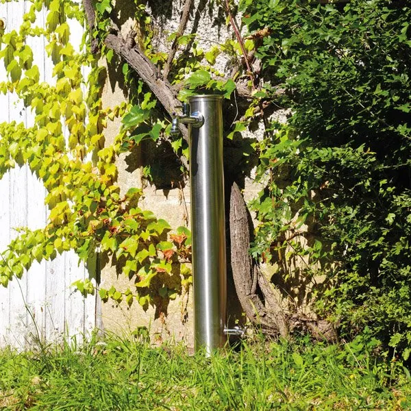 Fontaine de jardin inox Fontana Tubo Inox