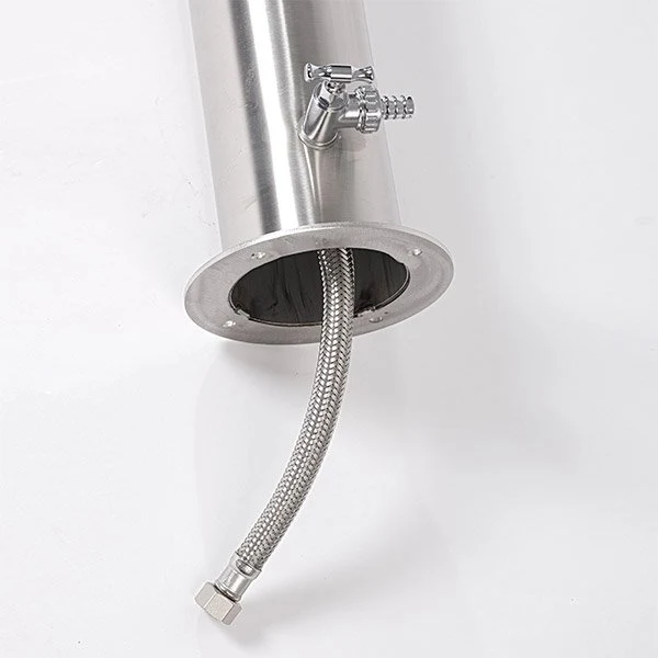 Fontaine de jardin inox Fontana Tubo Inox
