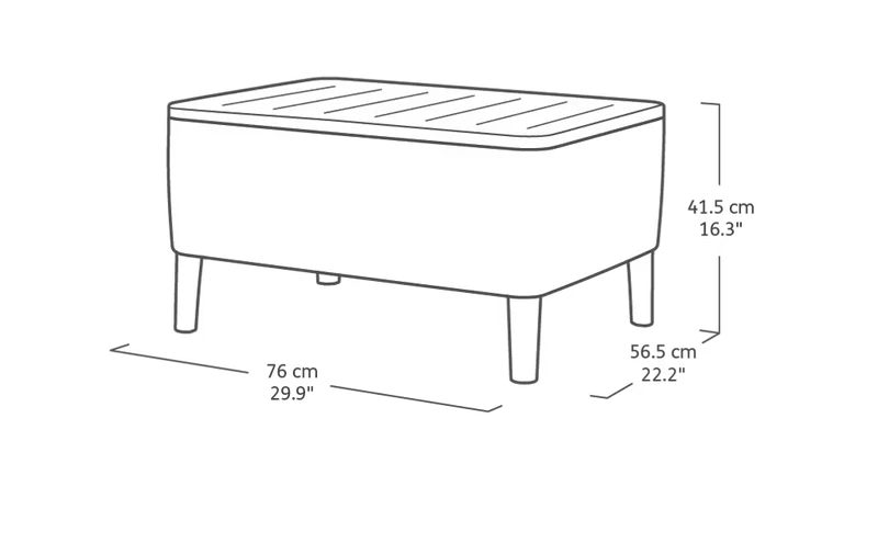 Keter - Conjunto de exterior 4 plazas Salemo Lounge grafito