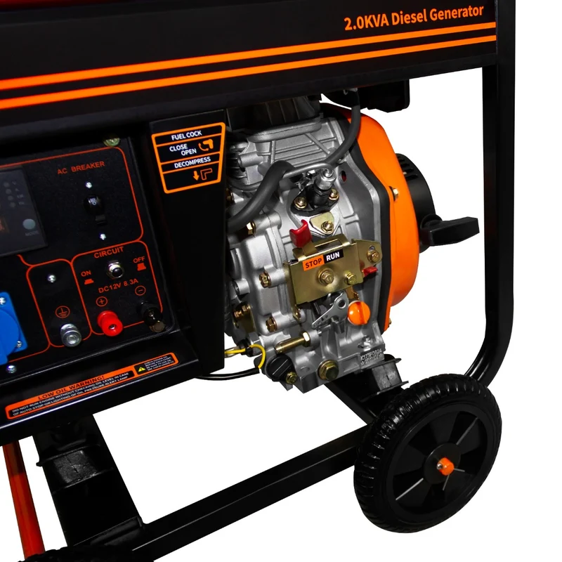T-Mech Générateur à Diesel Monophasé à Cadre Ouvert - 2 200W