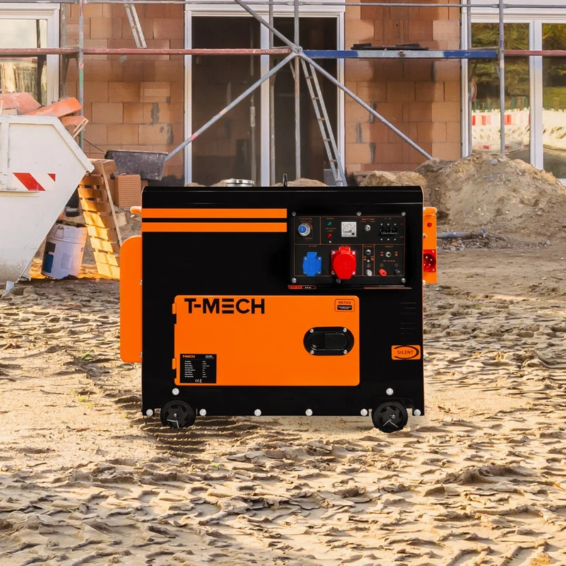 T-Mech Générateur à Diesel Triphasé 400 V - 6 500 W