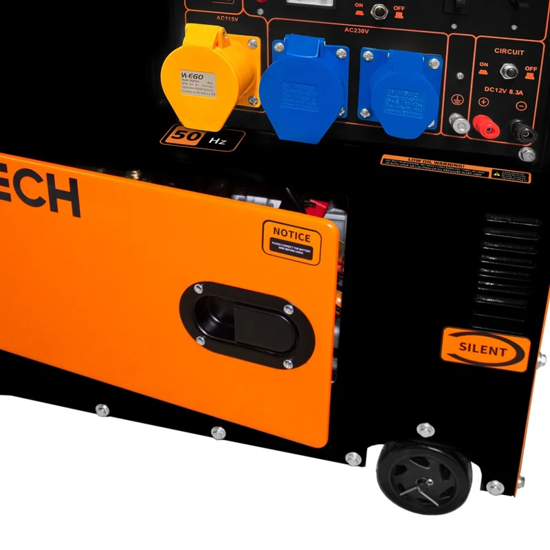 T-Mech Générateur à Diesel Monophasé 230 V - 6 500 W
