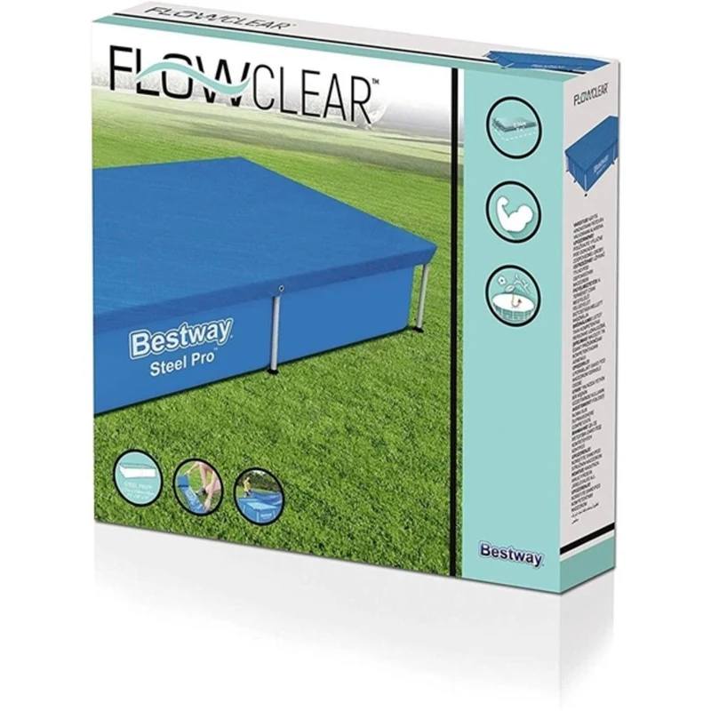 Bestway - Cobertor de verano rectangular para piscina desmontable