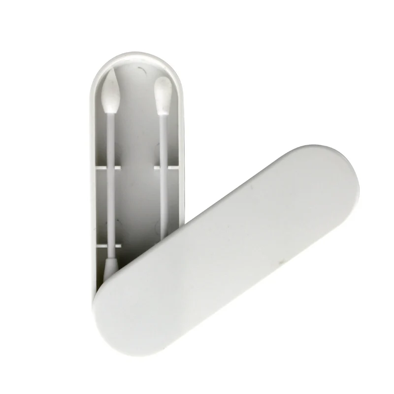 2 cotons tiges réutilisables en silicone blanc