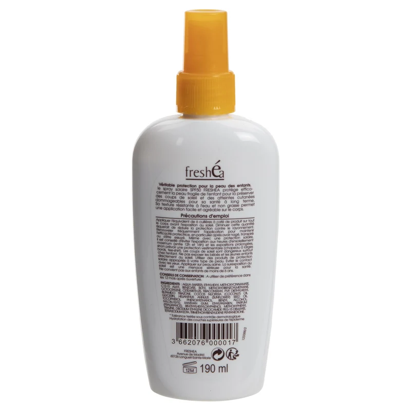 Spray solaire hydratant enfant SPF 50