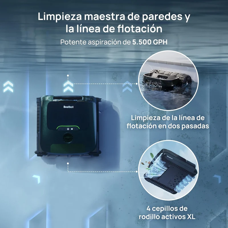 Beatbot AquaSense 2 Pro Robot limpiafondos sin cable para piscina