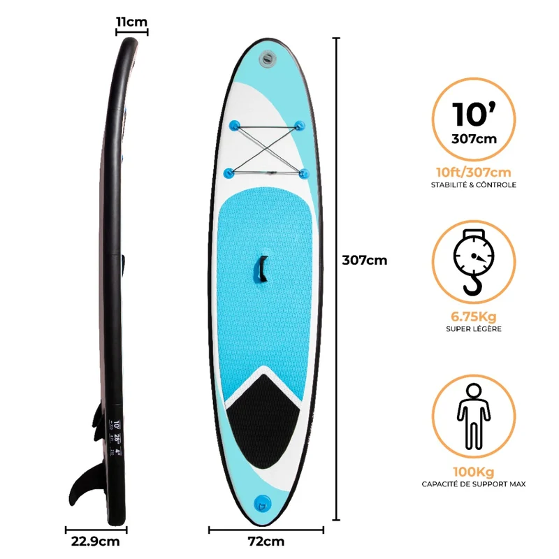 Planche de SUP Gonflable 3 m - Bleu