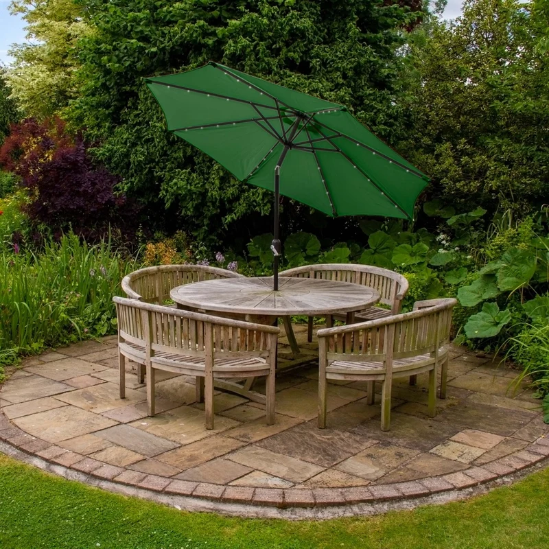 Parasol de 270 cm à LED - Vert