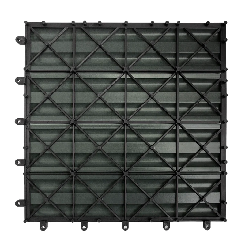 33 Dalles en Bois Composite Gris 30 x 30 cm