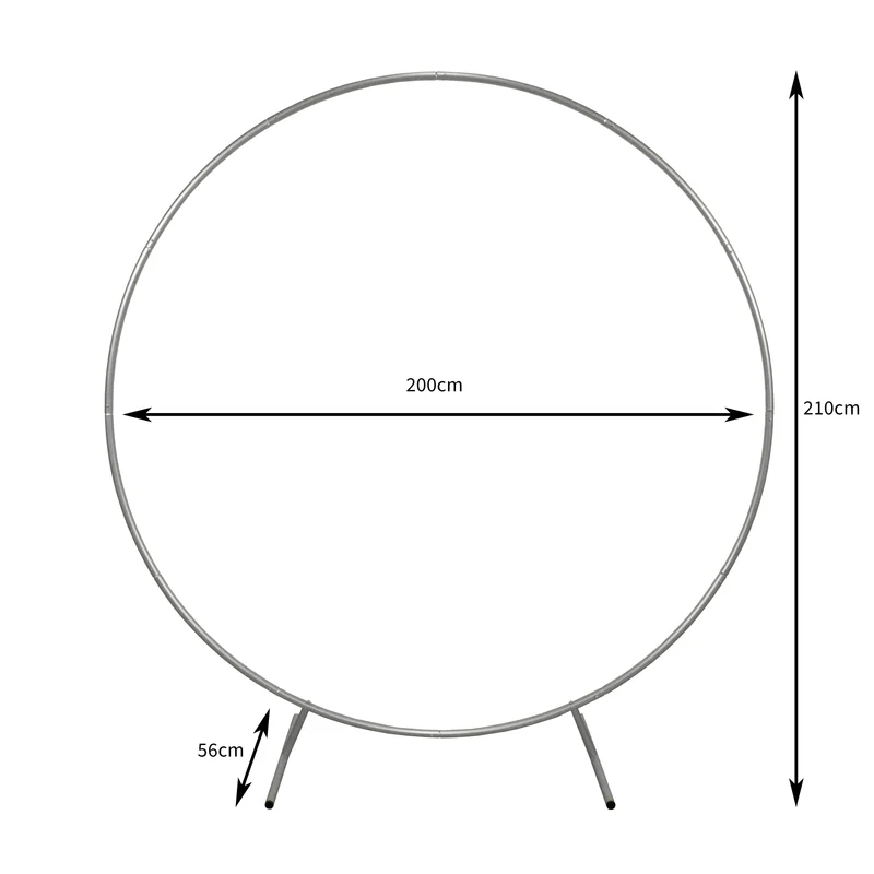 Arche Circulaire à Décorer pour Mariage 200 cm - Argenté