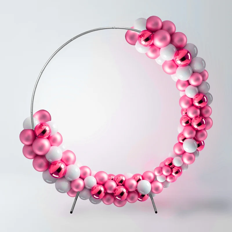 Arche Circulaire à Décorer pour Mariage 200 cm - Argenté