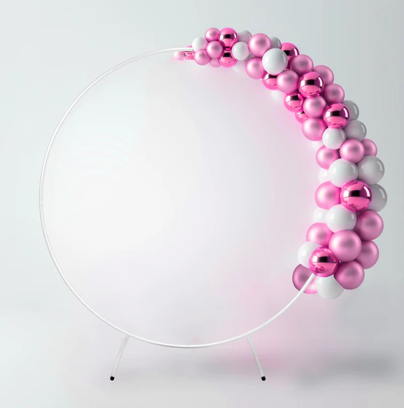 Arche Circulaire à Décorer pour Mariage 200 cm - Blanc