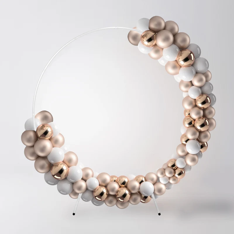 Arche Circulaire à Décorer pour Mariage 200 cm - Blanc