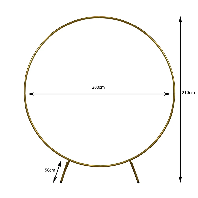Arche Circulaire à Décorer pour Mariage 200 cm - Doré