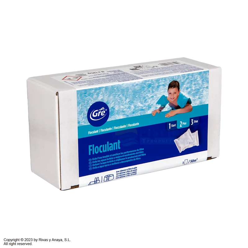Floculante en cartuchos GRE. 1 kg.