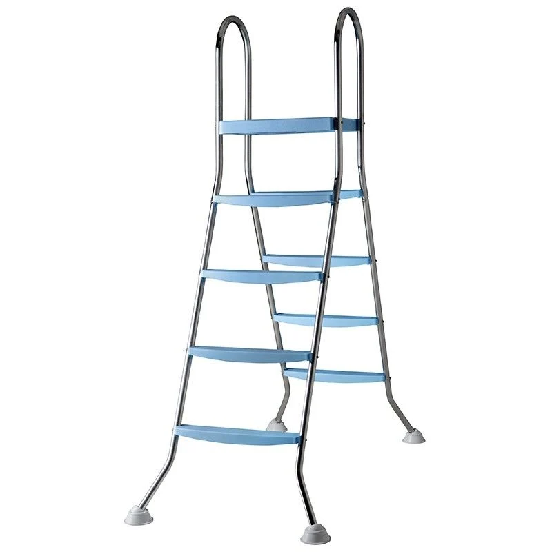 Escalera GRE AR11680 de Acero Inoxidable 2×4 Peldaños con Plataforma