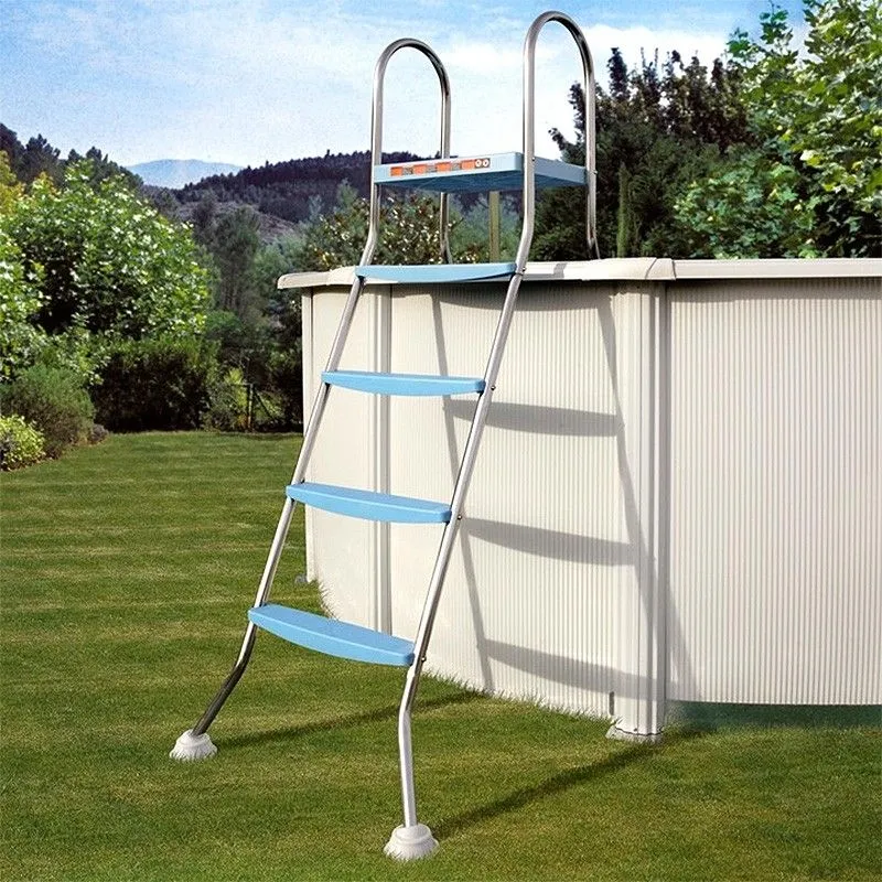 Escalera GRE AR11680 de Acero Inoxidable 2×4 Peldaños con Plataforma