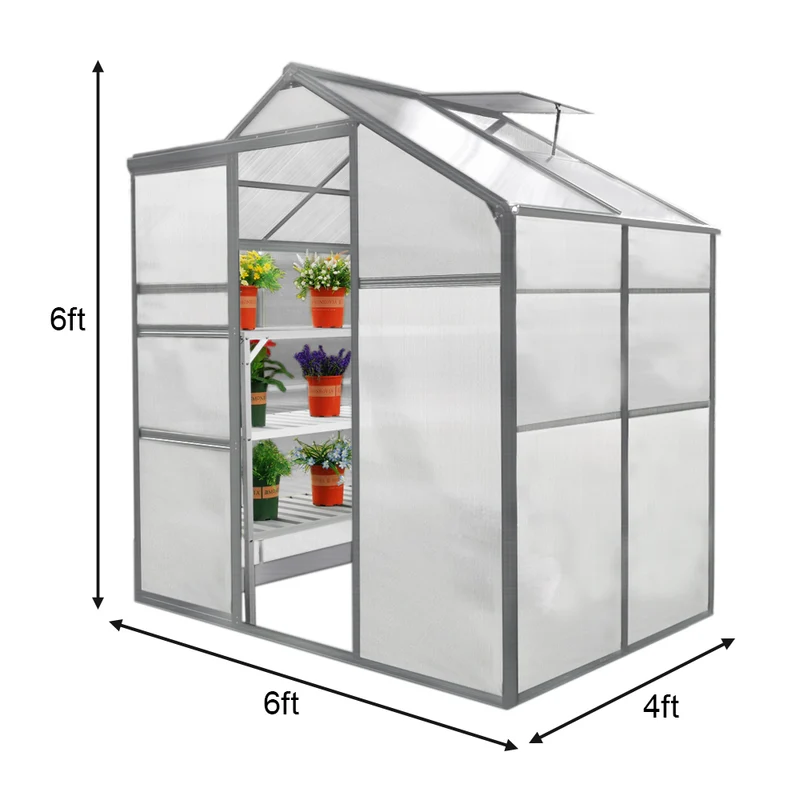 Serre de Jardin 1,8 m x 1,2 m Sans Base