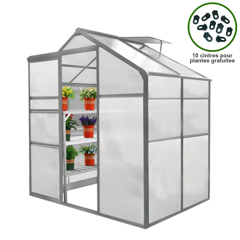 Serre de Jardin 1,8 m x 1,2 m Sans Base