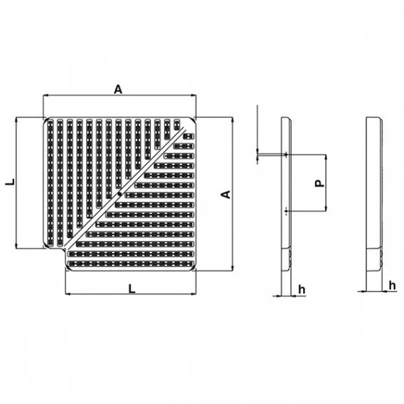 Astralpool - Placas para esquinas de canal rebosadero de 90°